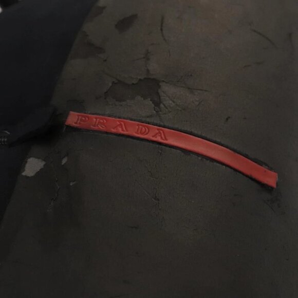 PRADA Sports Backpack Cotton Black Silver Auth bs26584 - Picture 2 of 14